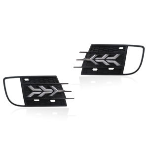 Gobison 3 Couleurs DRL Avec <span class=keywords><strong>Feu</strong></span> de Signalisation Jaune LED Feux Diurnes <span class=keywords><strong>Pour</strong></span> Volkswagen VW Tiguan 2014-2018 Phares Antibrouillard - Product Image 2