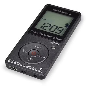 Mini Radio AM FM portátil con sintonización digital, sonido estéreo azul, batería recargable, auriculares incluidos, reproductor de MP3 para correr - Product Image 5
