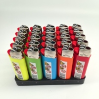 2024 Offre Spéciale haute qualité Design créatif rechargeable en plastique gaz butane briquet classique flamme imprimé Logo flamme stable pour