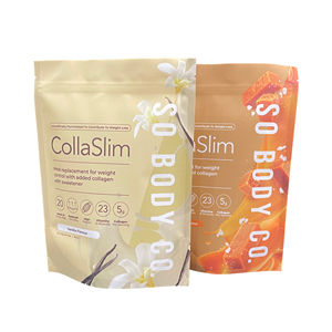 Sachet alimentaire zip-lock en plastique recyclé imprimé personnalisé Stand up Mass Gainers Sachets de protéine en poudre pochette 1Kg - Product Image 3