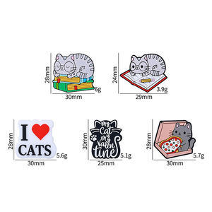 Venta al por mayor bebé Animal gatos forma dentición juguetes grado alimenticio mezcla silicona encantos cuentas focales Diy para pluma fabricación de joyas - Product Image 6