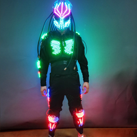 Décoration de scène, fête, rave, costume de robot LED lumineux, tenue de performance lumineuse pour Pâques/Noël/rentrée scolaire