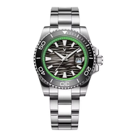Montre de plongée de luxe avec logo personnalisé, résistante à l'eau jusqu'à 200 m, TMI NH35, montre mécanique pour homme, marque privée