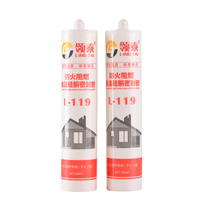 Scellant en silicone résistant au feu et écologique L-119 FV-0, 300 ml, résistant aux hautes températures, pour systèmes HVAC et travaux du bois