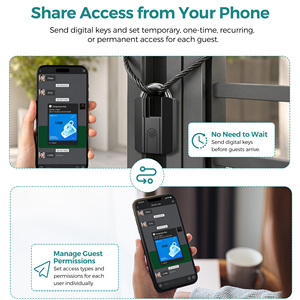Lucchetto Intelligente SJJ TTLock con App e Impronta Digitale, Lucchetto Elettronico Senza Chiave per Cancelli, Armadietti, Magazzini e <span class=keywords><strong>Sicurezza</strong></span> Esterna - Product Image 6