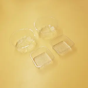 Mooncake emballage d'appât transparent personnalisé plateau blister emballage de plateau à clapet en plastique rond de shenzhen