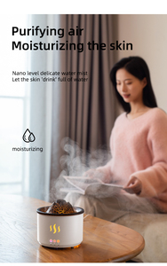 Diffuseur d'huiles essentielles ultrasonique en forme de <span class=keywords><strong>volcan</strong></span> TST-1501 avec brume illuminée - Product Image 5