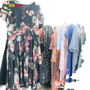 Megan Almost New Canada Maxi 45kg Premium Silk Dresses Elegant Vip Bales Women Used Clothes In Bulk