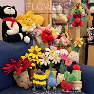 Collection de plantes en pot en plastique Jellyca : Orchidées blanches, Jacinthes, Tulipes, Bambou porte-bonheur, Trèfles - Jouet DIY pour le jeu - Product Image 2