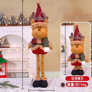 Décorations <span class=keywords><strong>de</strong></span> Noël figurine rétractable poupée wapiti mignonne père noël chapeau haut <span class=keywords><strong>de</strong></span> forme figure fenêtre debout décorations <span class=keywords><strong>de</strong></span> noël - Product Image 6