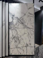 Carreaux de céramique en porcelaine blanche mate Wharton Luxury Bedroom, pierre frittée effet marbre Calacatta Michelangelo pour sol de salon