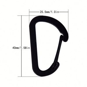 Custom Logo Aluminum Mini D Shape Carabiner Keychain Spring Snap <b>Hook</b> <b>Clip</b> for Promotional Activities - Product Image 2