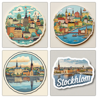 Réfrigérateur en résine de haute qualité, design moderne de style Stockholm, forte attraction, forme irrégulière, souvenir moyen