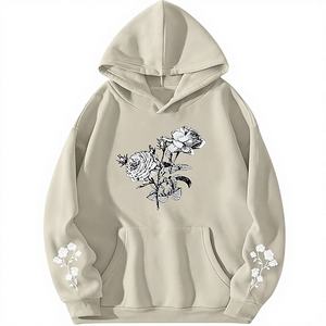 Sweat-shirt à capuche pour homme, 100% coton, style japonais esthétique, coupe classique, streetwear, vente en gros - Product Image 1