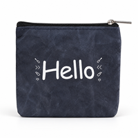 Pochette zippée en Tyvek, porte-monnaie léger, petit sac de rangement, trousse à crayons, organiseur de cosmétiques avec porte-clés pour les voyages et les cadeaux