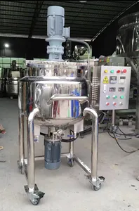50L 100L 200L Double Jacketed Shampoo Heated Mixing Tank With Siemens Explosion-proof Motor Stainless Steel Liquid Soap Mixer