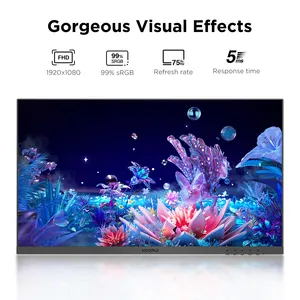 KOORUI 27Inch FHD Computer Monitors Full HD 1080p IPS Display 75Hz pc monitor 75x75 mm VESA Mountable Frameless business monitor