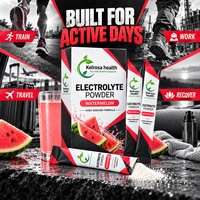 Sachets de poudre d'électrolytes hydratants OEM, nutrition sportive, marque privée, sans sucre, hydratation quotidienne, sachets de boisson aux électrolytes fruités