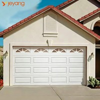 Porte de garage automatique pliable de style européen personnalisable, panneau sandwich isolé en plexiglas trempé pour entrepôt