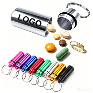 Llavero Metálico Personalizado con Logotipo, Portátil, Impermeable, de Aleación de Aluminio, Promocional, Porta Pastillas Hermético - Product Image 1