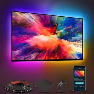 E-ticaret tedarikçisi 100% Sync Rgb sihirli renk akıllı Led şerit işık ambsync HDMI2.0 4K Sync kutusu ile Led aydınlatmalı şerit kiti