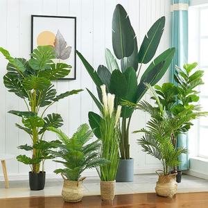 YOPIN-6103 42 types d'arbres artificiels persistants à toucher réel, feuilles de haute qualité, grandes <span class=keywords><strong>plantes</strong></span> en pot pour la mise en scène - Product Image 1