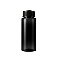Bouteille diffuseur d'arômes noire transparente de 480 ml avec couvercle noir
