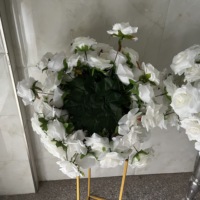 Boule de fleurs artificielles blanches DIY SPR 35/45/50/55/60/65/70/75/80cm pour centres de table, décoration de mariage, arrangement floral pour fêtes