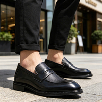 Mocassins décontractés pour hommes en cuir de veau, rehaussants de 5 cm, respirants et souples, vente en gros d'usine