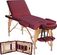Table de massage pliable en cuir PU à 3 sections, portable et de haute qualité, nouvelle arrivée pour salon, spa, soins du corps et du visage, pour hôtel et chambre.