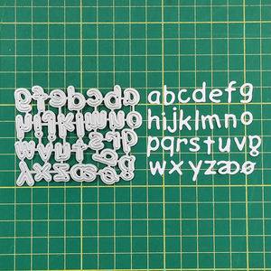 कस्टम धातु काटने वाले लोअरकेस 26 अक्षर वर्णमाला शिल्प में कट जाता है कार्बन स्टील कार्ड को बंद कर देता है - Product Image 2