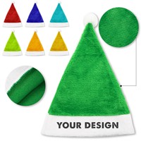Chapeau de Père Noël en feutre doux, style classique, personnalisé avec logo, taille adulte, pour Noël et le Nouvel An, promotion saisonnière, cadeau