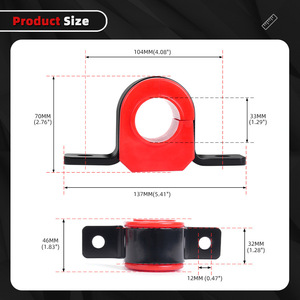 K80201 Front Sway Bar Bushing 32Mm Polyurethane <b>Split</b> Back For Ford F250 F550 99 06 - Product Image 3