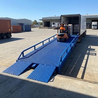 Rampe de quai mobile hydraulique en acier robuste, capacité 15 tonnes, 20 tonnes, rampe de chantier pour chariot élévateur, pour terminal de conteneurs portuaires, chargement industriel