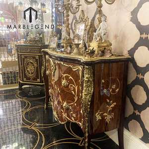 Meubles de salon de luxe au prix fabricant, ensembles de meubles en bois brun royal avec armoire de rangement - Product Image 1