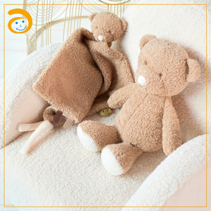 Hot Selling Custom Logo Miniature Stuffed Animal Design Original Cute Baby <strong>Bibs</strong> with Blankets Inside Newborn Gift Set - Product Image 4