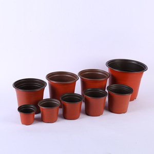 Home Garden Plant seeding Double Colored Light Weight Soft Plastic Flower Pots Grow Pots for Nursery Farms