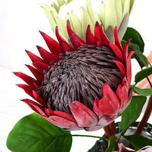 Arrangement floral réaliste en soie de Protea Cynaroides artificielle pour mariage, décoration intérieure, centre de table - Product Image 5