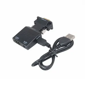 VGA maschio a HDMI femmina convertitore Audio ingresso alimentazione cavo adattatore 720P/1080P per HDTV Monitor proiettore PC Laptop TV-BOX PS3