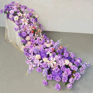Camino de Mesa de Flores Artificiales Coloridas para Boda, Centro de Mesa, Arreglo Floral para Boda - Product Image 3