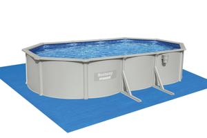 Bestway 56369 hydrium thép tường trên mặt đất hồ bơi thiết lập 6.10m x 3.60m x 1.20m xách tay PVC người lớn trẻ em gia đình hồ bơi - Product Image 2