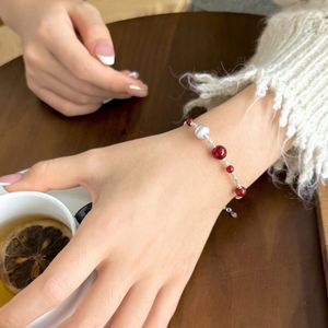 Dylam Fashion Jewelry <b>Charm</b> 925 Sterling Silver <b>Beads</b> Women Jewelry Red Agate <b>Beads</b> <b>Bracelets</b> & Bangles Fine Top Jewelry - Product Image 4