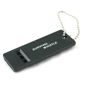 Tiny <strong>Thin</strong> Outdoor Travel Safety Plastic SOS <strong>Whistle</strong> with Steel Chains for Outdoor Rescue and Survival Customized logo Gift - Product Image 2