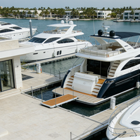 Rampe d'accès gonflable robuste pour quai, yacht marin et plateforme aquatique