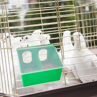 Mangeoire et abreuvoir en plastique PP YYC à 1 ou 2 trous pour oiseaux, cailles, pigeons