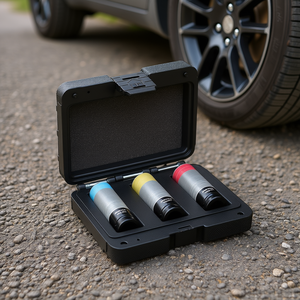 Kit de reparación de neumáticos con 3 tubos de sellador de colores para una reparación rápida y almacenamiento portátil - Product Image 3