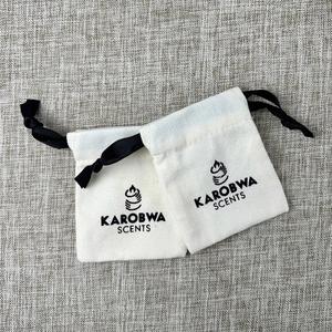 New Arrival Organic Cotton Canvas <b>Pouch</b> Bag with Screen Printing Custom Logo <b>Drawstring</b> Closure for Craft Gifts - Product Image 4