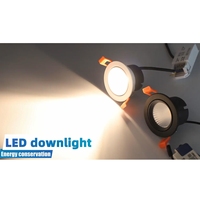 Projecteurs encastrés LED modernes à intensité variable 5W 9W 15W-Downlight à angle et lumen réglables, pour l'éclairage de la maison/du bureau/de l'hôtel