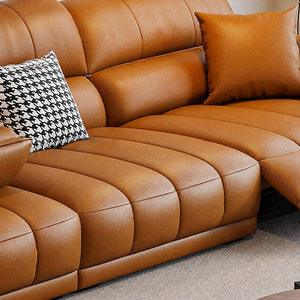 Canapé électrique en cuir de première classe, fonctionnel, pour salon, style moderne et minimaliste, en ligne droite, zéro mur - Product Image 5