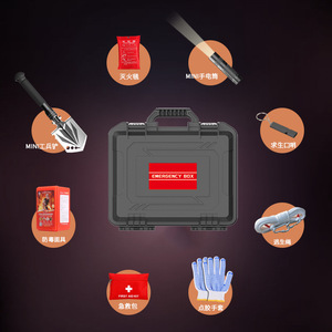 Kit de rescate de emergencia personalizado para exteriores con manta ignífuga, herramientas de primeros auxilios, equipo de supervivencia compacto para huir de terremotos en el hogar - Product Image 4